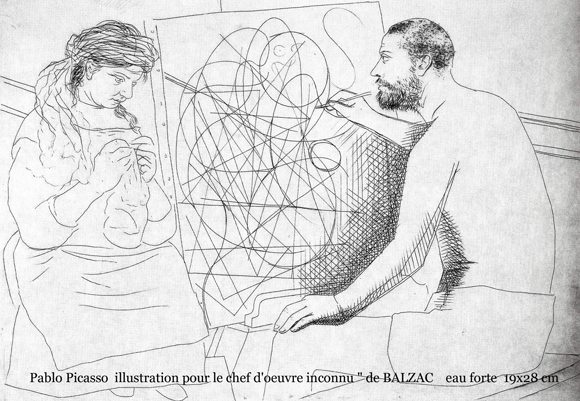 Picasso illustration pour le chef d'oeuvre inconnu de Balzac